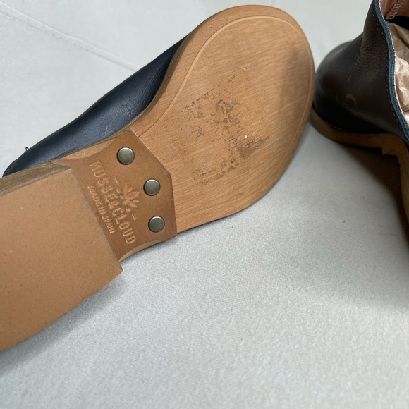 Musse & Cloud Heeled Leather Clog Mule Black Sz 7 - Picture 5 of 5